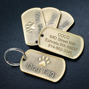 Brushed Pawz Pet Tag - Personalised Engraving
