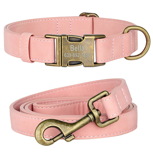 Load image into Gallery viewer, Vintage Bronzed - 2 Piece Set - Leash &amp; Personalised Collar
