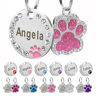 Colour Paw Pet Tag - Personalised Engraving