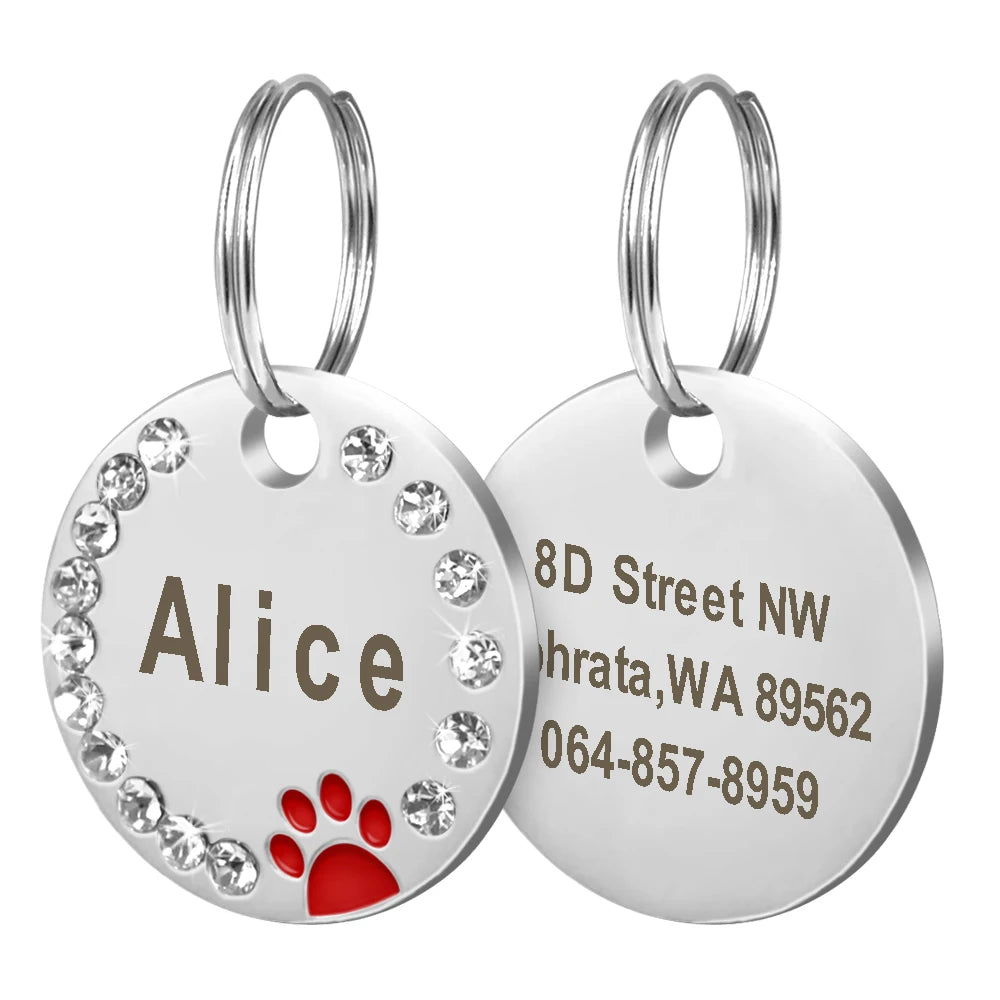 Colour Paw Pet Tag - Personalised Engraving