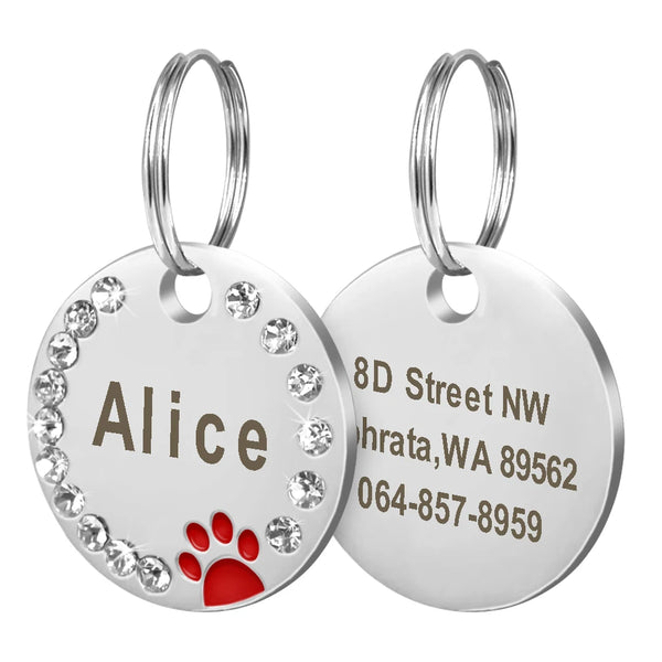 Load image into Gallery viewer, Colour Paw Pet Tag - Personalised Engraving
