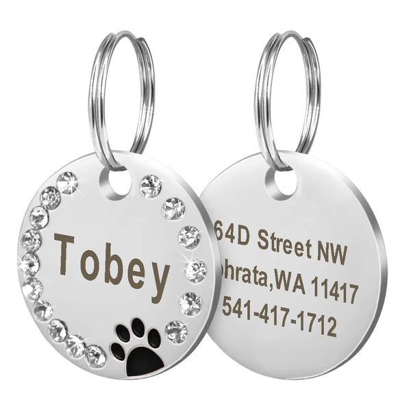 Load image into Gallery viewer, Colour Paw Pet Tag - Personalised Engraving
