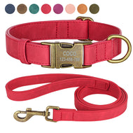 Vintage Bronzed - 2 Piece Set - Leash & Personalised Collar