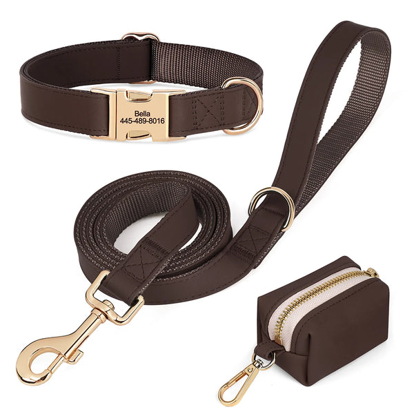 Load image into Gallery viewer, Boardwalk - Leash, Poop Bag Holder &amp; Personalised Collar
