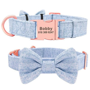 Houndstooth Bow Tie - Personalised Collar