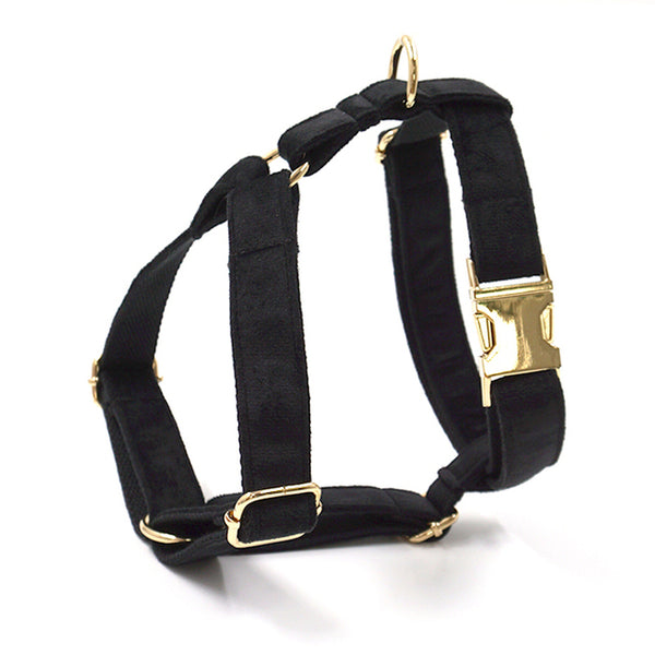Load image into Gallery viewer, Luxury Velvet Crush Black - Personalised Harness
