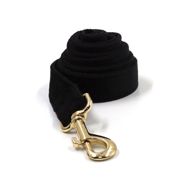 Load image into Gallery viewer, Luxury Velvet Crush Black - Leash, Poop Bag Holder &amp; Personalised Collar
