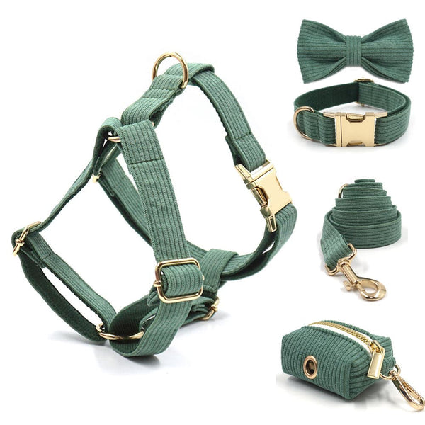Load image into Gallery viewer, Corduroy Crush Olive - Personalised Harness
