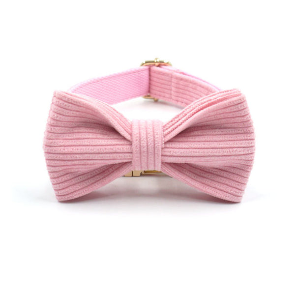Load image into Gallery viewer, Corduroy Crush Baby Pink - Leash, Poop Bag Holder &amp; Personalised Collar
