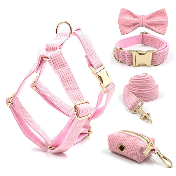 Load image into Gallery viewer, Corduroy Crush Baby Pink - Personalised Harness
