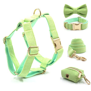 Corduroy Crush Lime - Personalised Harness