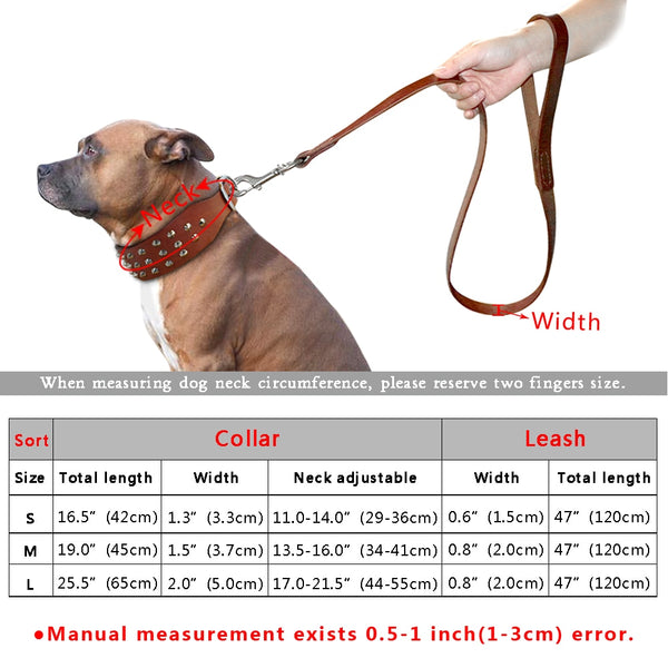 Load image into Gallery viewer, Leather Rivet - 2 Piece Set - Leash &amp; Collar

