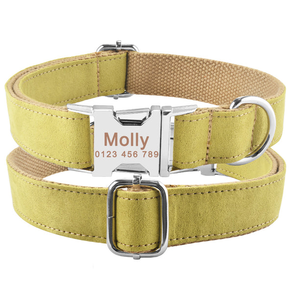 Load image into Gallery viewer, Lime Suede - Personalised Collar
