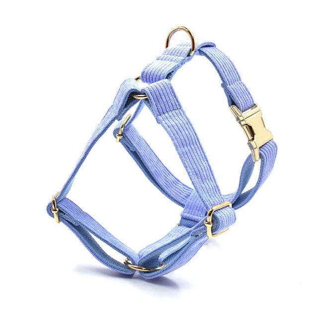 Corduroy Crush Blue - Personalised Harness