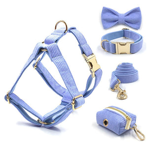 Corduroy Crush Blue - Personalised Harness