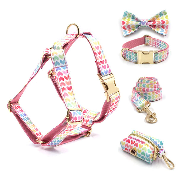 Load image into Gallery viewer, Watercolour Love Pink - Personalised Harness
