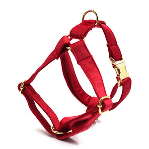 Luxury Velvet Crush Red - Personalised Harness