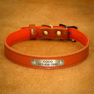 Satin Leather - Personalised Collar