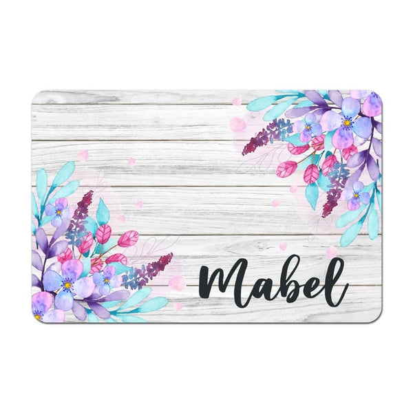 Load image into Gallery viewer, Floral Timber Pet Food Mat - Personalised
