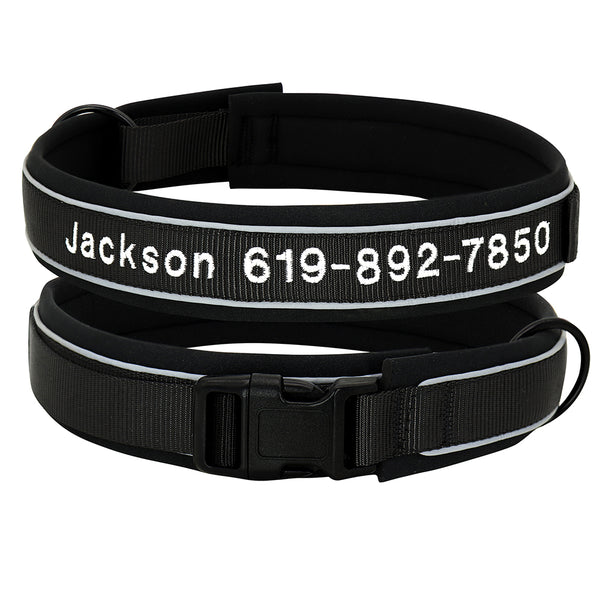 Load image into Gallery viewer, Black Threads - Personalised Collar
