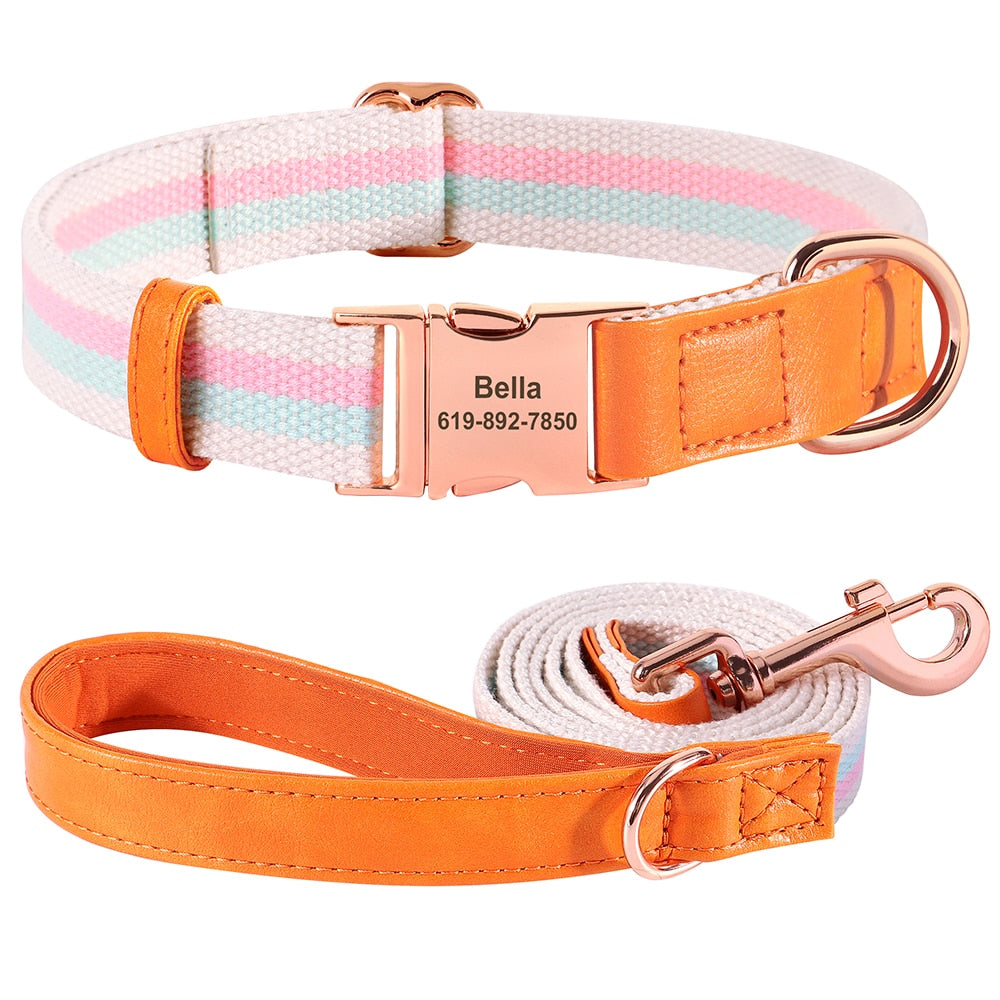 King Inspector Rose - 2 Piece Set - Personalised Collar and Leash
