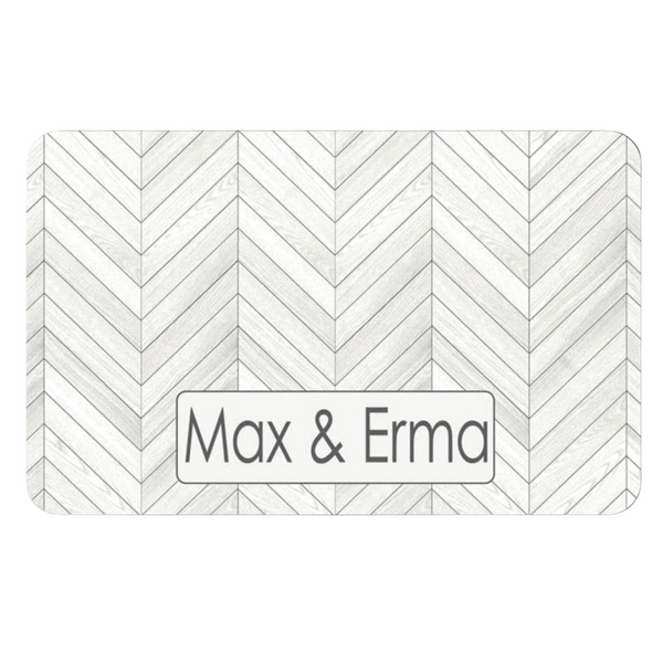 Load image into Gallery viewer, Chevron Pet Food Mat - Personalised
