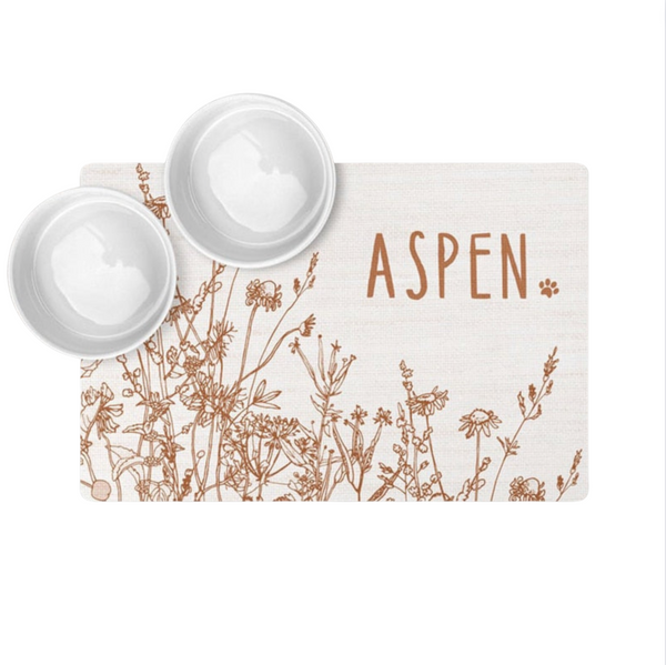 Load image into Gallery viewer, Aspen Field Pet Food Mat - Personalised
