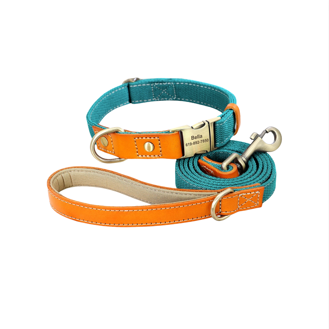 King Inspector - 2 Piece Set - Leash & Personalised Collar