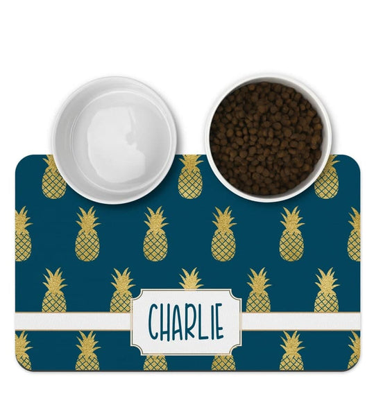 Load image into Gallery viewer, Pineapple Pet Food Mat - Personalised
