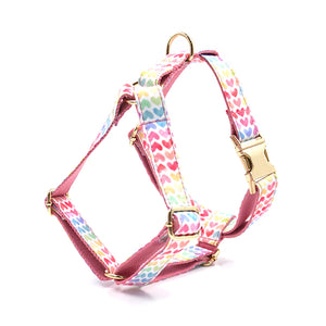 Watercolour Love Pink - Personalised Harness