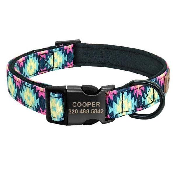 Load image into Gallery viewer, personalised dog collar engraved with name and phone number
