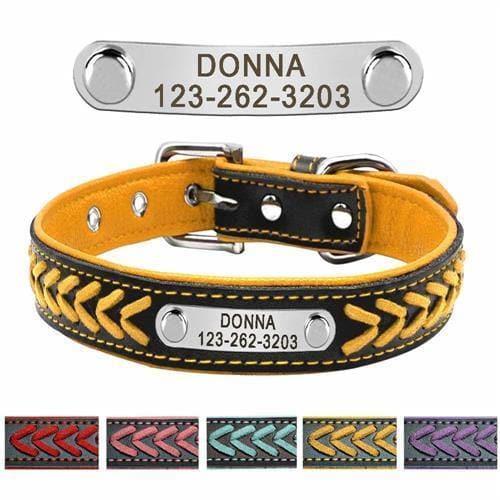 Load image into Gallery viewer, Personalised pet collars yellow
