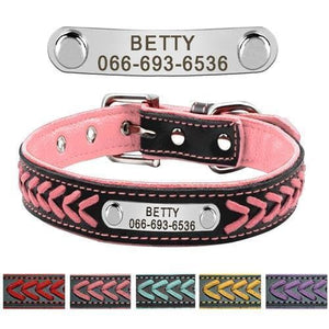 Personalised pet collars pink