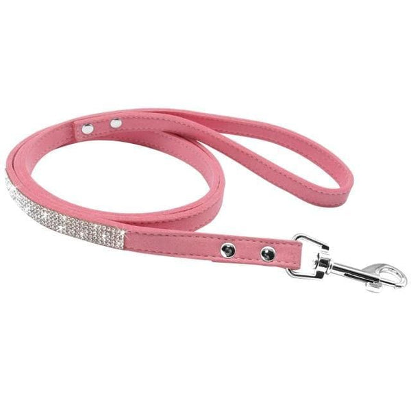 Load image into Gallery viewer, Rhinestone sparkly dog leash pink
