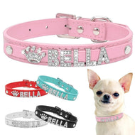 Bling rhinestone charm personalised collar