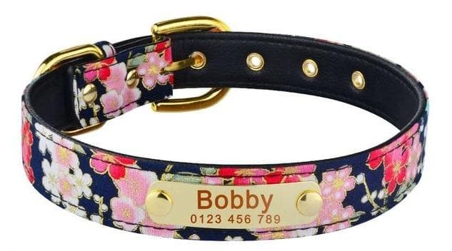 Cherry Blossom - Personalised Collar