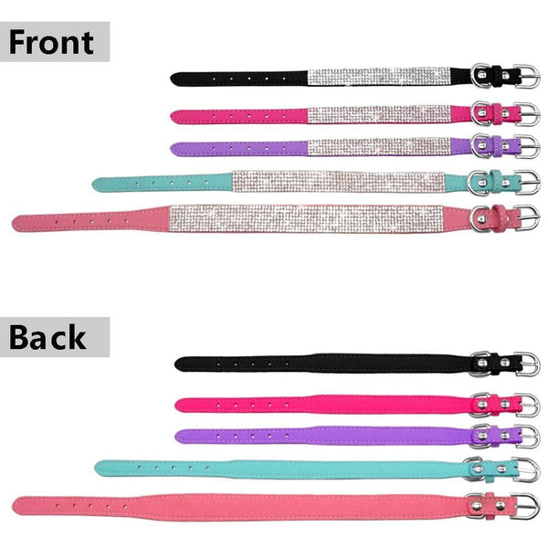 Load image into Gallery viewer, Rhinestone sparkly dog collar and leash set
