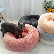 plush fluffy cat pet dog bed
