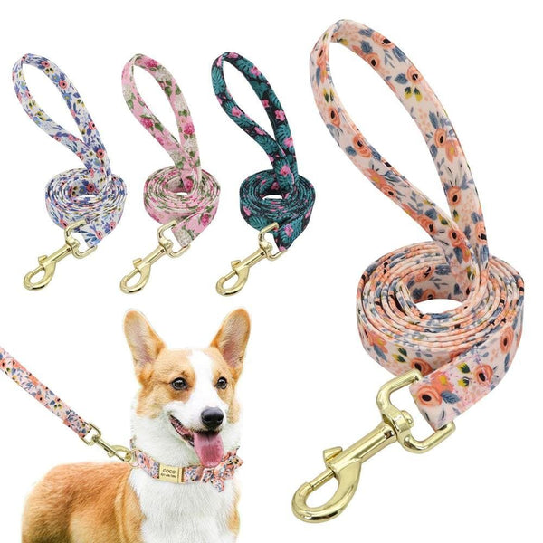 Load image into Gallery viewer, floral dog leash
