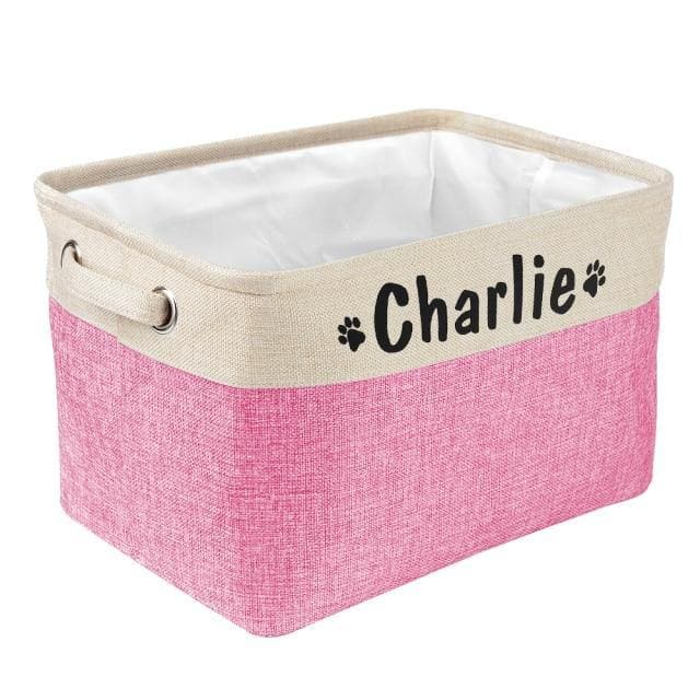 Pink Layer Pet Accessories Box - Personalised Name