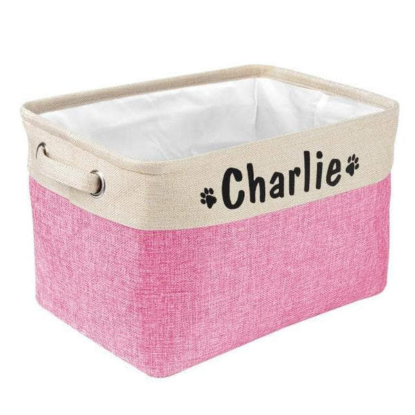 Load image into Gallery viewer, Pink Layer Pet Accessories Box - Personalised Name
