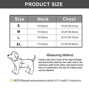 Floral dog harness size guide