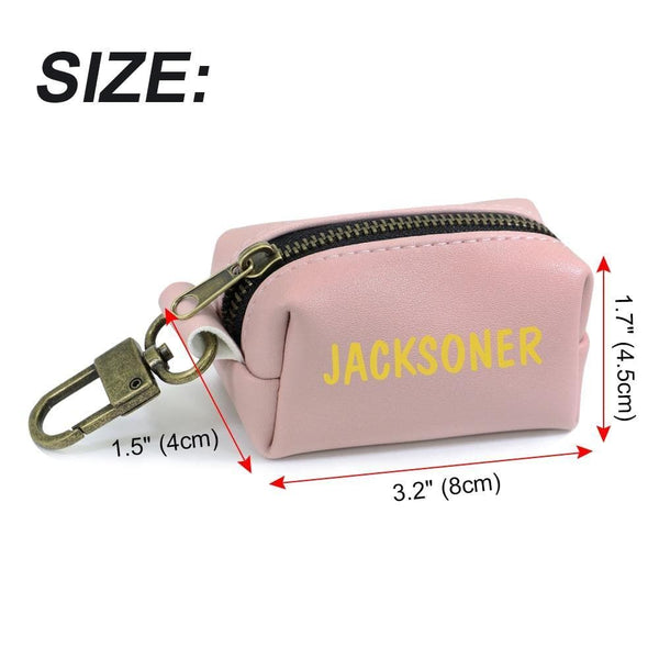 Load image into Gallery viewer, personalised dog poo bag dispenser with printed name
