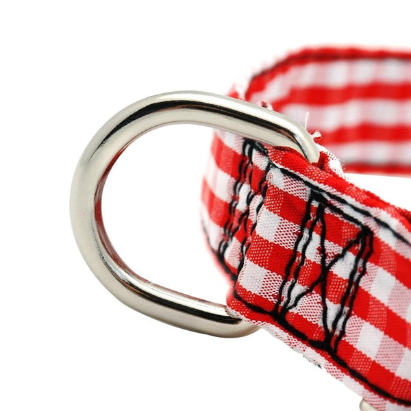 Load image into Gallery viewer, Personalised checkered dog collar

