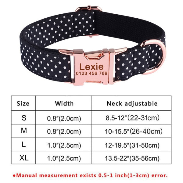 Load image into Gallery viewer, Sunday Best Black Polka - Personalised Collar
